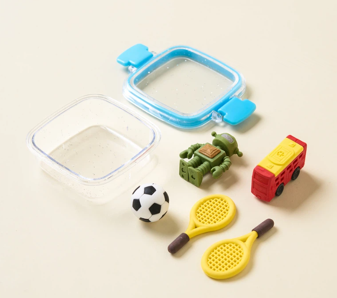 The Ultimate Stationer's Starter Bundle: Erasers, Stickers & Glue Stick Trio!