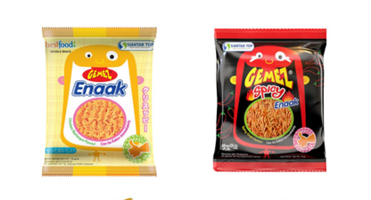 GEMEZ Enaak Korean Ramen Snacks 2-Pack Set – Original & Spicy, 60 Packs