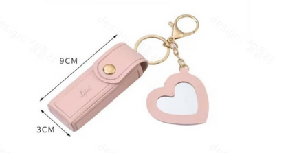 The Ultimate Lip Care Accessory! Cute Heart Mirror Lip Balm Holder Keychain