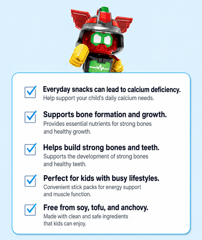 kizMax Bone Health Calcium PGA – Kids’ Calcium & Vitamin D Supplement