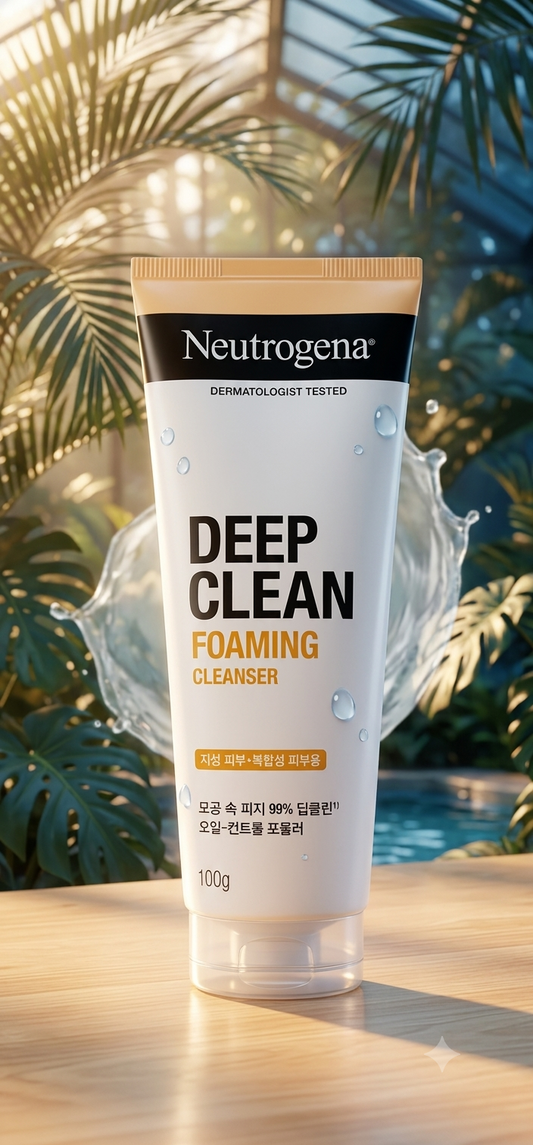 Neutrogena Deep Clean Foaming Cleanser 100g – Oil Control Facial Wash for Oily & Combination Skin(Pack of 4)