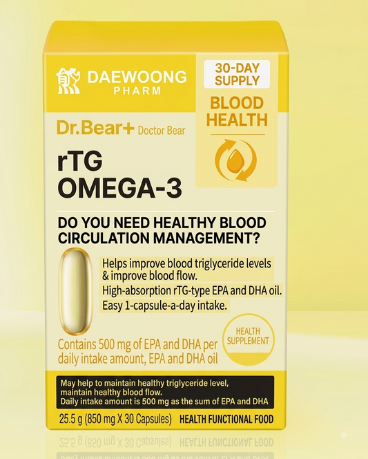 DAEWOONG rTG Omega-3 – Health Functional Food 30 Softgel Capsules (30-Day Supply)