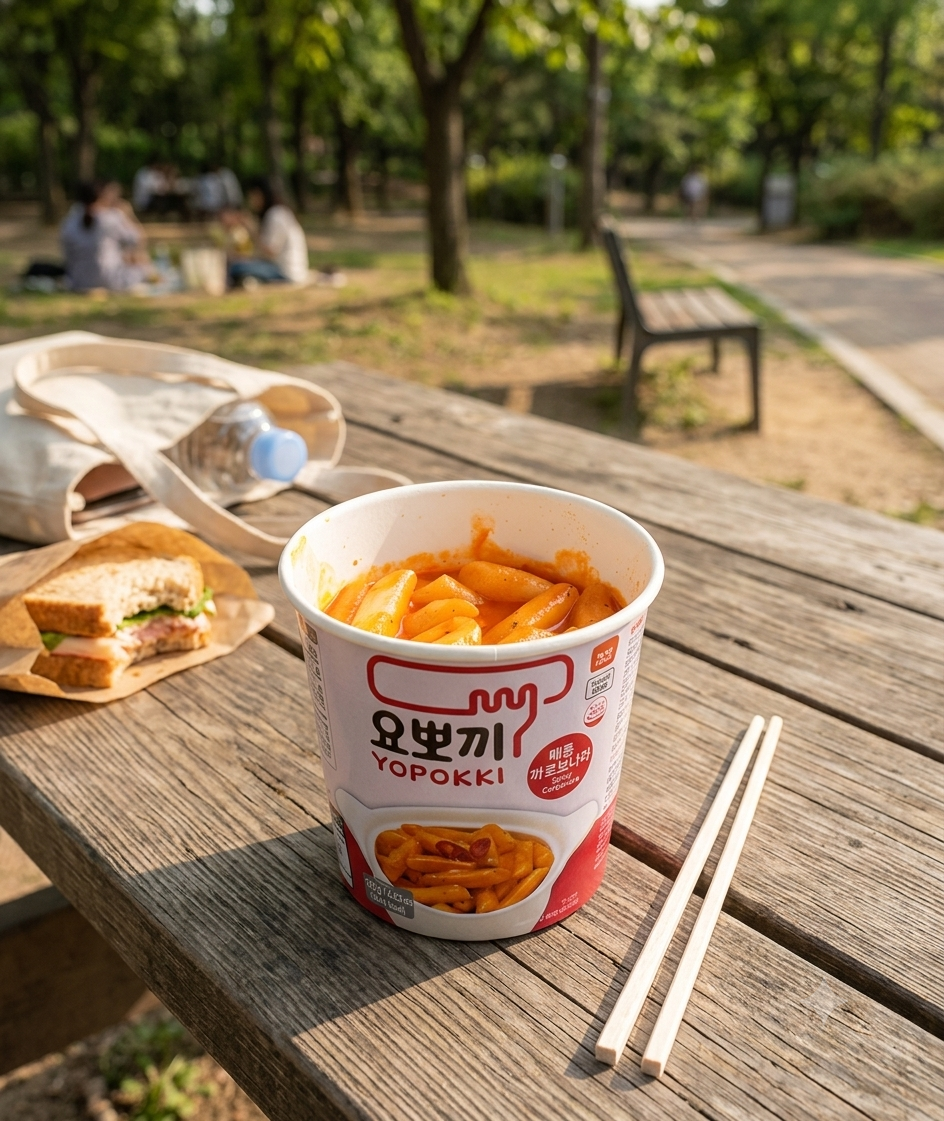 YOPOKKI Instant Cheese Tteokbokki Cup (Korean Rice Cakes)120g (Pack of 12)