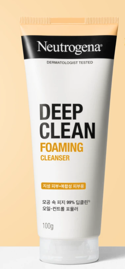 Neutrogena Deep Clean Foaming Cleanser 100g – Oil Control Facial Wash for Oily & Combination Skin(Pack of 4)