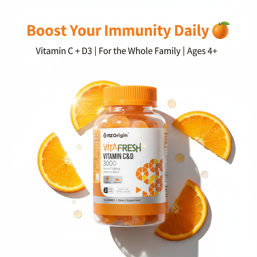Vita Fresh Vitamin C & D3 Gummies - Boost Your Immunity Daily